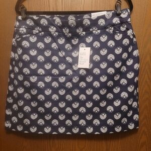 New With Tags Croft & Barrow  Navy and White 19" Skirt Inner Shorts Size 12
